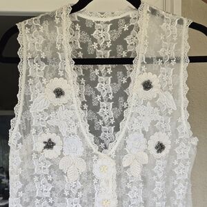 Vintage Lace Coquette Vest